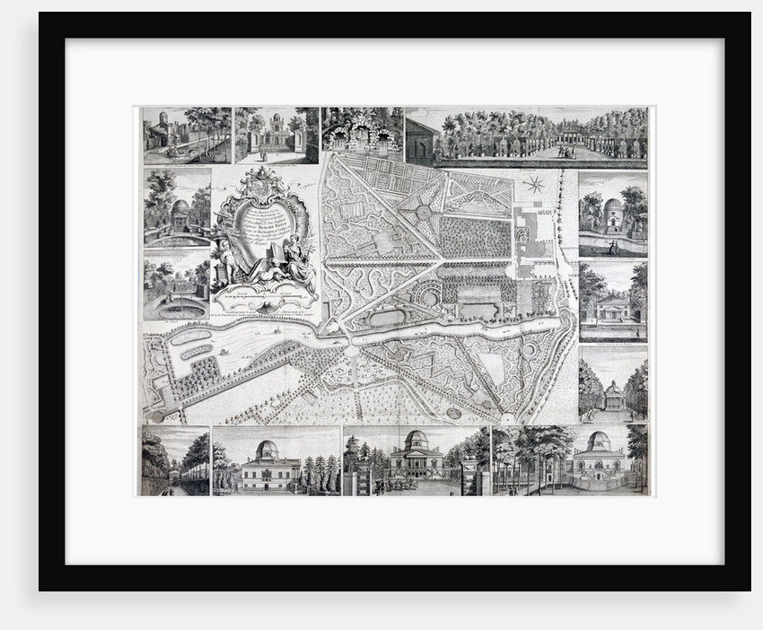 Map of Chiswick in the London borough of Hounslow by John Rocque