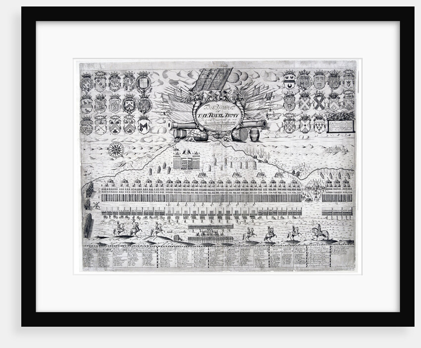 View of the royal army as it was encamped on Hounslow Heath, Middlesex, in 1686 by J Harris