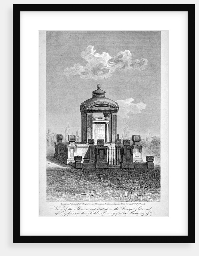 Monument in the churchyard of St Giles in the Fields, Holborn, London by Samuel Rawle