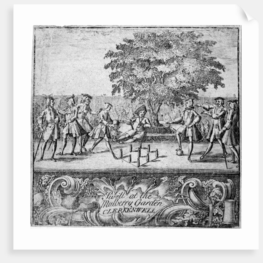 Men playing swill at Mulberry Garden, Clerkenwell, London by Anonymous