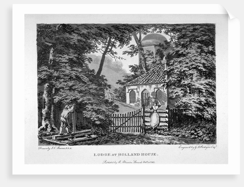 The Lodge at Holland House, Kensington, London by George Isham Parkyns