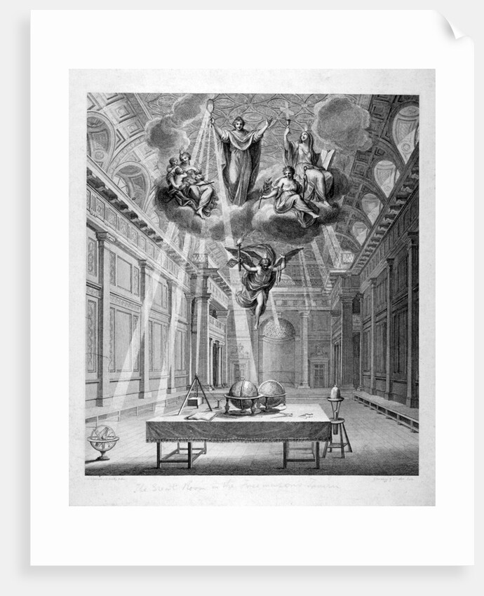 Interior of the Great Room of Freemasons' Tavern, Great Queen Street, Holborn, London by Francesco Bartolozzi