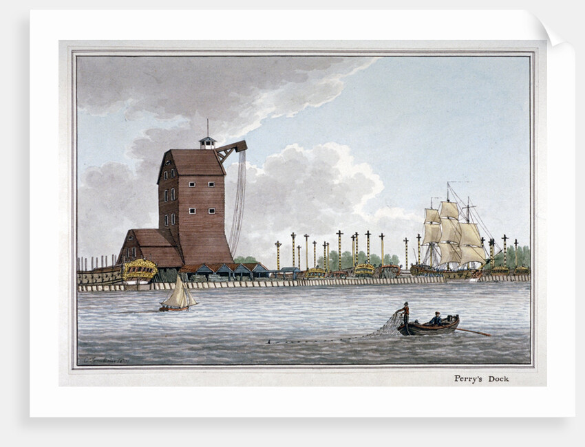 Brunswick Dock, Blackwall, London by Charles Tomkins