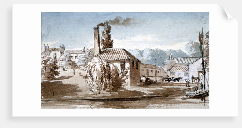 View of Stephenson and Giles Starch Works at Old Ford, Bow, London by E Noyce