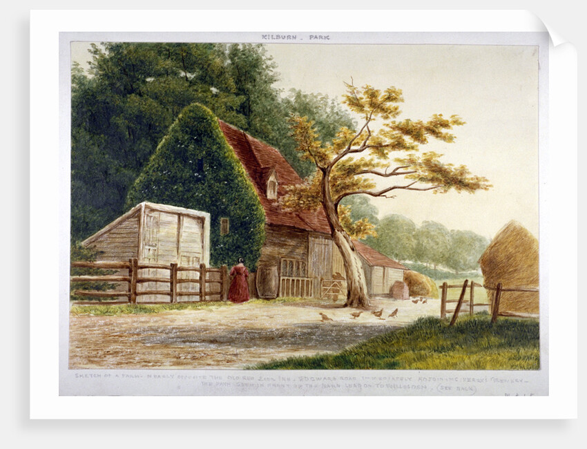 Farm in Kilburn Park, Edgware Road, Paddington, London by Anonymous