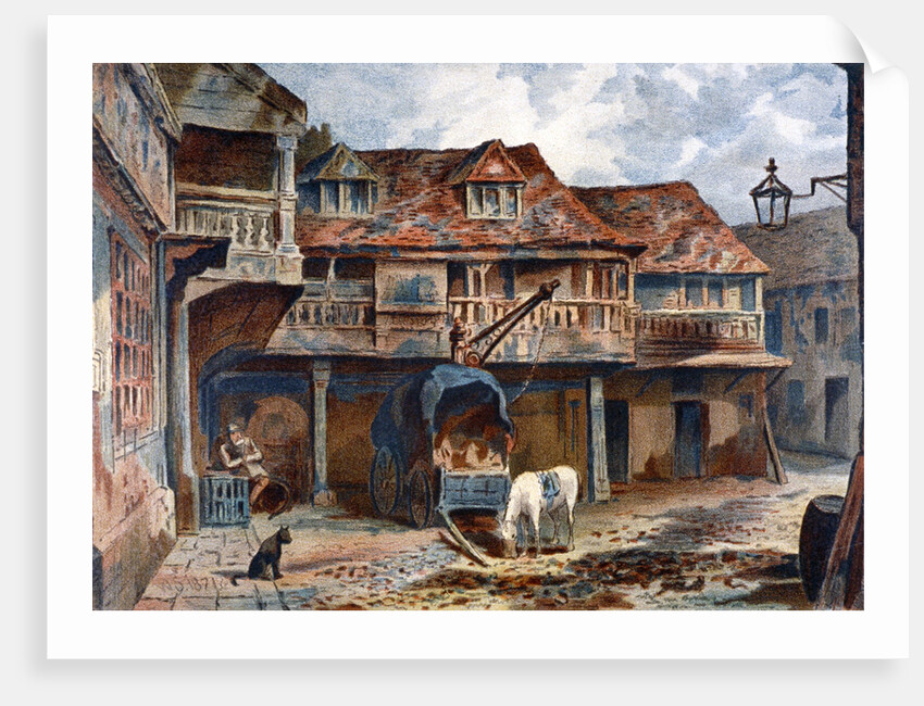 Courtyard of the Tabard Inn, Borough High Street, Southwark, London by JS Virtue