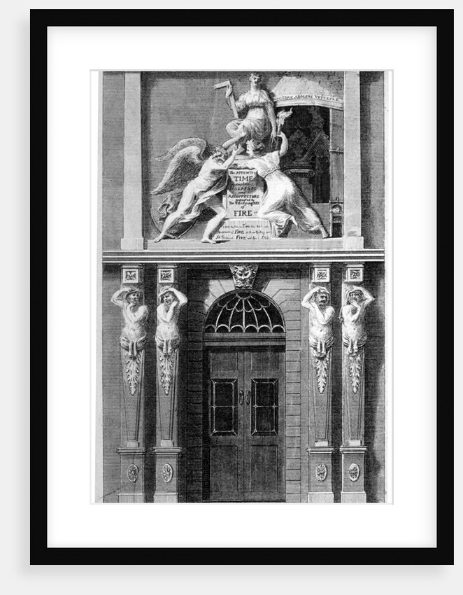 Entrance to Coade and Sealey's Gallery of Coade stone sculpture, Lambeth, London by Samuel Rawle