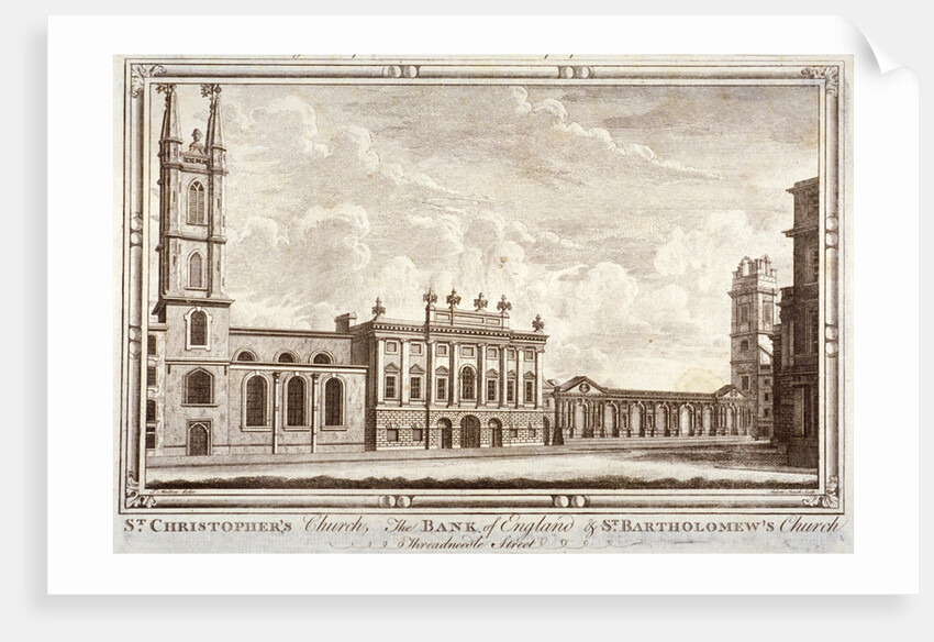 Bank of England, St Christopher-le-Stocks and St Bartholomew-by-the-Exchange, London by Adam Smith