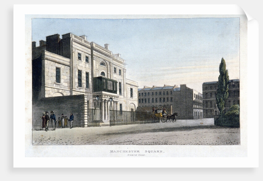 View of the north side of Manchester Square, Marlebone, London by Anonymous
