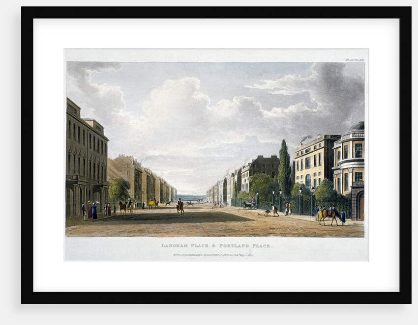 View of Langham Place and Portland Place, Marylebone, London by Anonymous