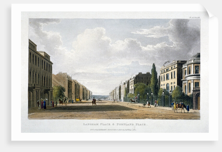 View of Langham Place and Portland Place, Marylebone, London by Anonymous
