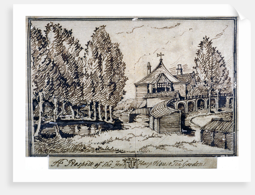 The Jew's Harp Public House tea gardens near the top of Portland Place, Marylebone, London by Anonymous