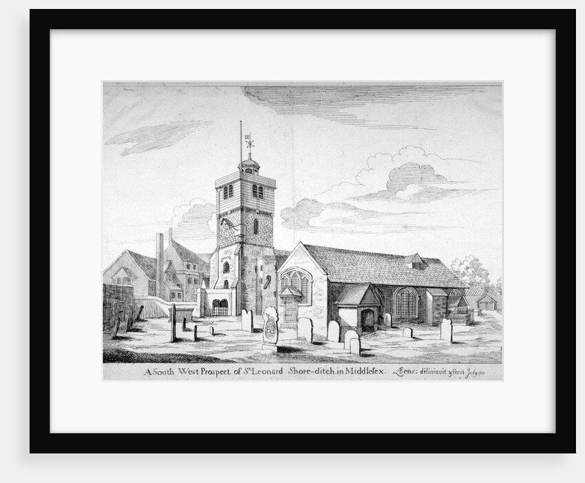 Old St Leonard's Church, Shoreditch, London by Bernard Lens