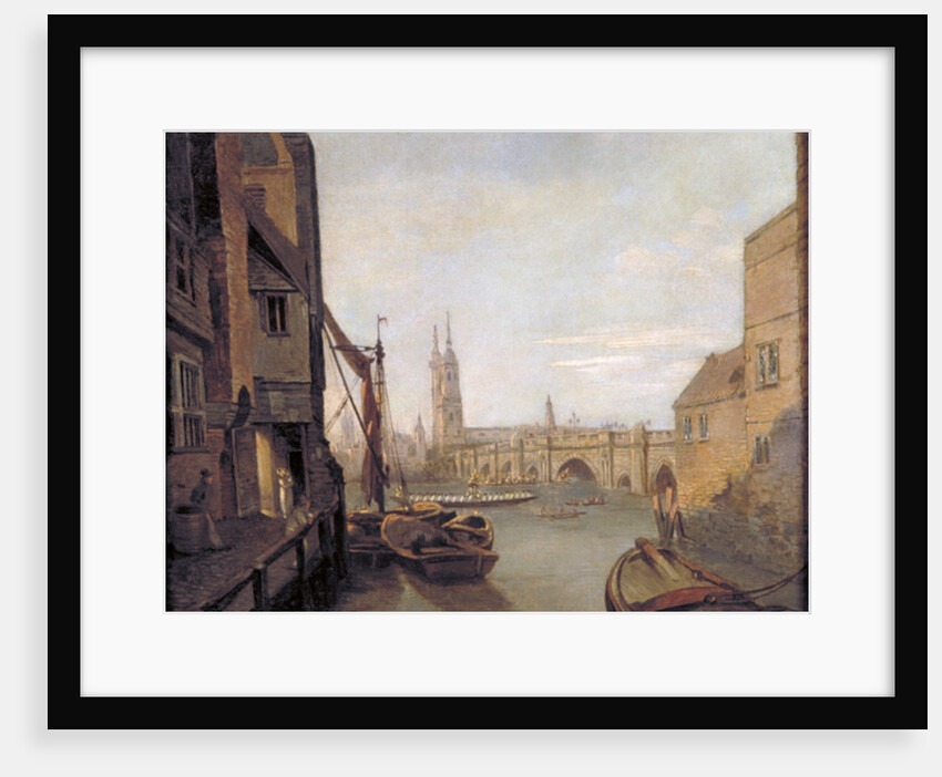 London Bridge from Pepper Alley Stairs by William Marlow