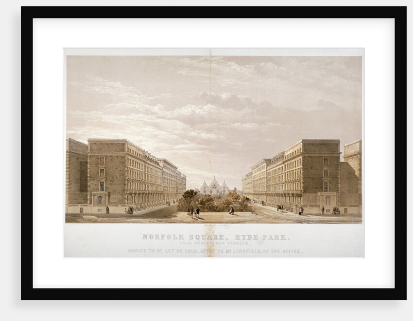 House agent's advertisement for properties in Norfolk Square, Paddington, London by Day & Son