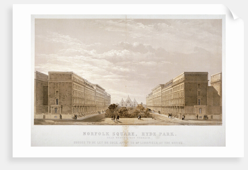 House agent's advertisement for properties in Norfolk Square, Paddington, London by Day & Son