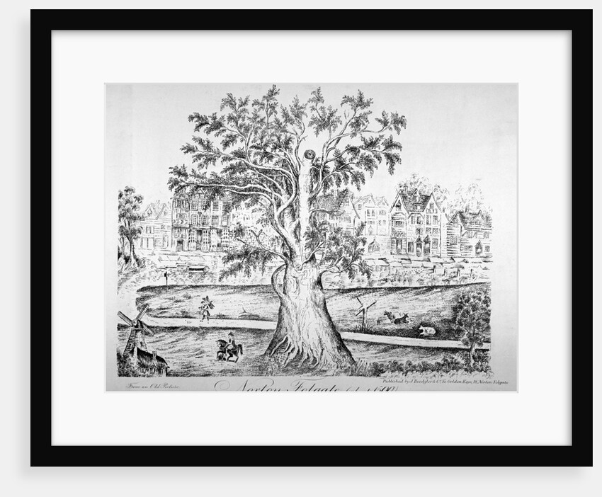 View of Norton Folgate, Shoreditch, London, as it appeared c1500 (c1870) by Anonymous