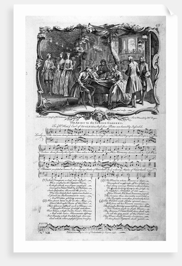 The Adieu to the Spring-Gardens by George Bickham