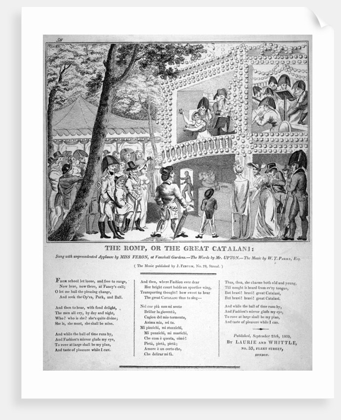 Musical performance at Vauxhall Gardens, Lambeth, London by Anonymous