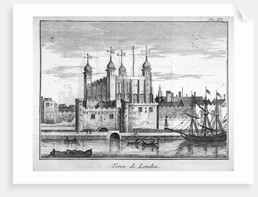 View of the Tower of London from the River Thames by Anonymous