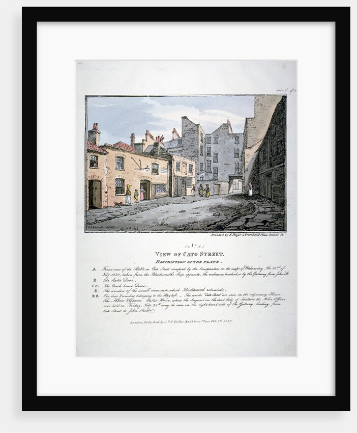 Cato Street, Marylebone, London by F Moser