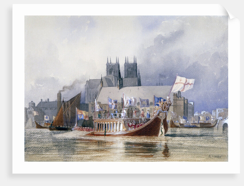 Arrival of the Lord Mayor at Westminster by Richard Henry Nibbs