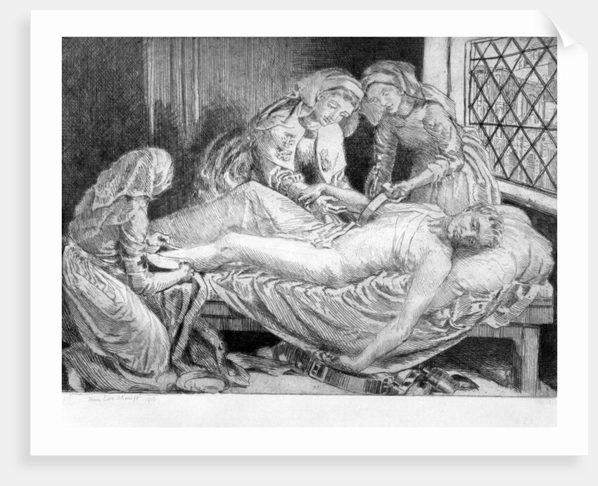 Three Nurses tending a Wounded Soldier by Anna Lea Merritt