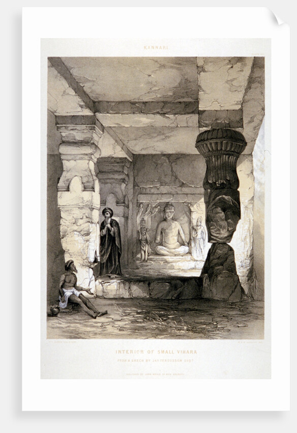 Kannari, Interior of a Small Vihara by Thomas Colman Dibdin