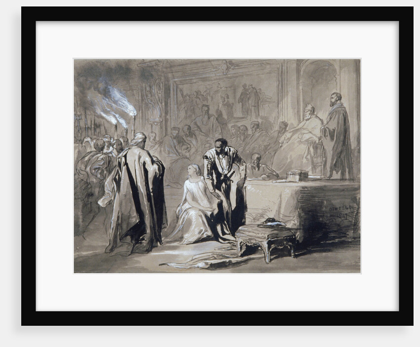Othello and Desdemona before the Senate by Sir John Gilbert