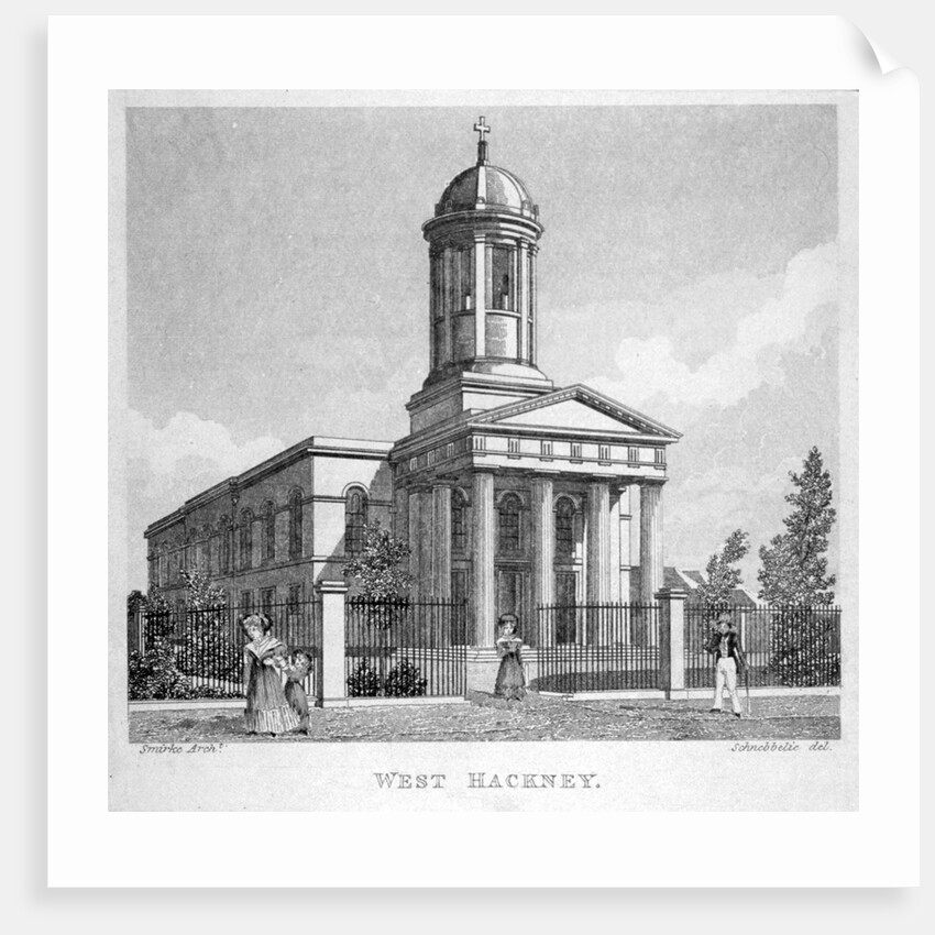 West Hackney Church on the east side of Stoke Newington Road, London by Anonymous