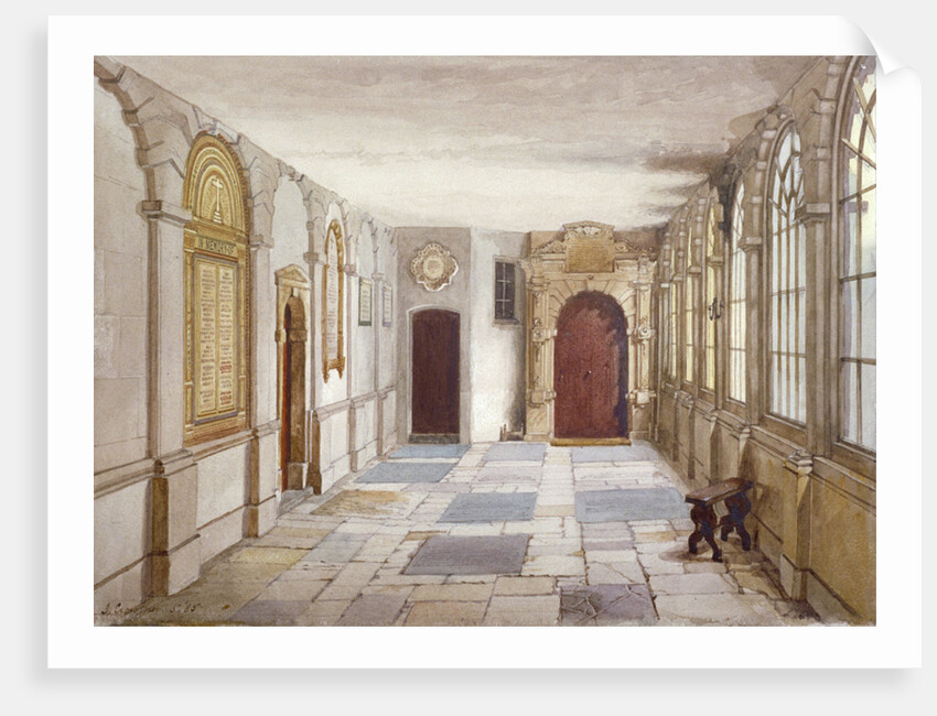 Passage leading to the chapel, Charterhouse, London by John Crowther