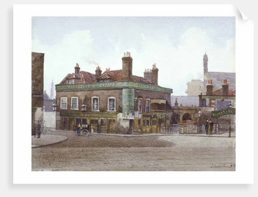 Green Gate Tavern at the junction of City Road and Bath Street, London by John Crowther