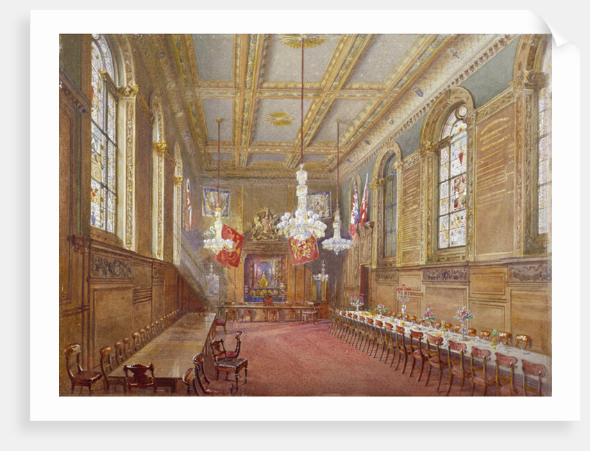 Interior of the Vintners' Hall, Upper Thames Street, London by John Crowther