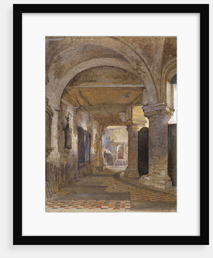 Interior of St Bartholomew's Priory, Smithfield, City of London by John Crowther
