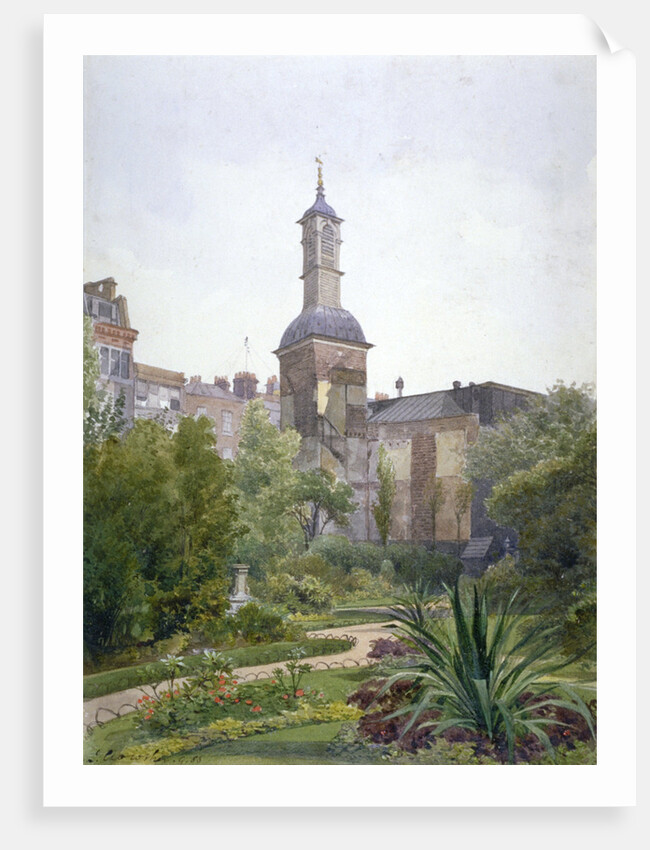 The tower of the Church of St Botolph, Aldersgate, City of London by John Crowther