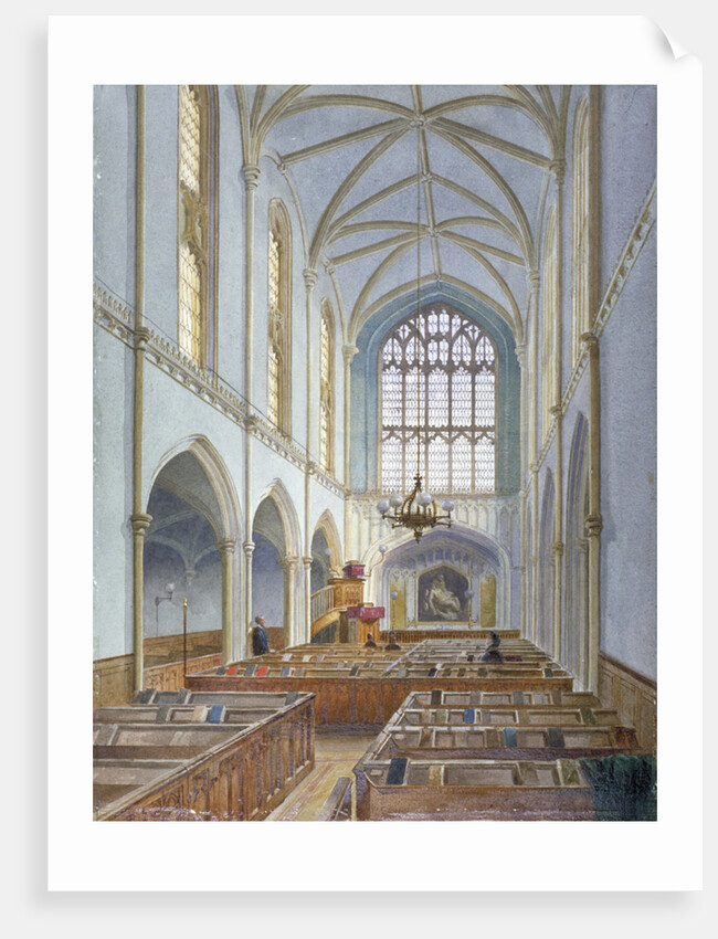 Interior view of a French Protestant church on St Martin's le Grand, City of London by John Crowther