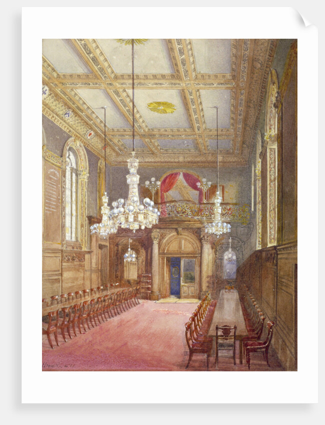 Interior of the Vintners' Hall, Upper Thames Street, London by John Crowther