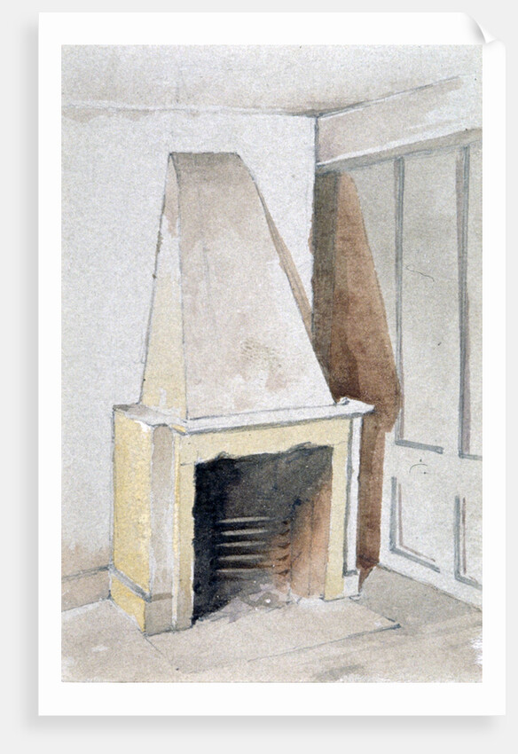Fireplace in one of the top rooms, no 21 Austin Friars Street, City of London by John Crowther