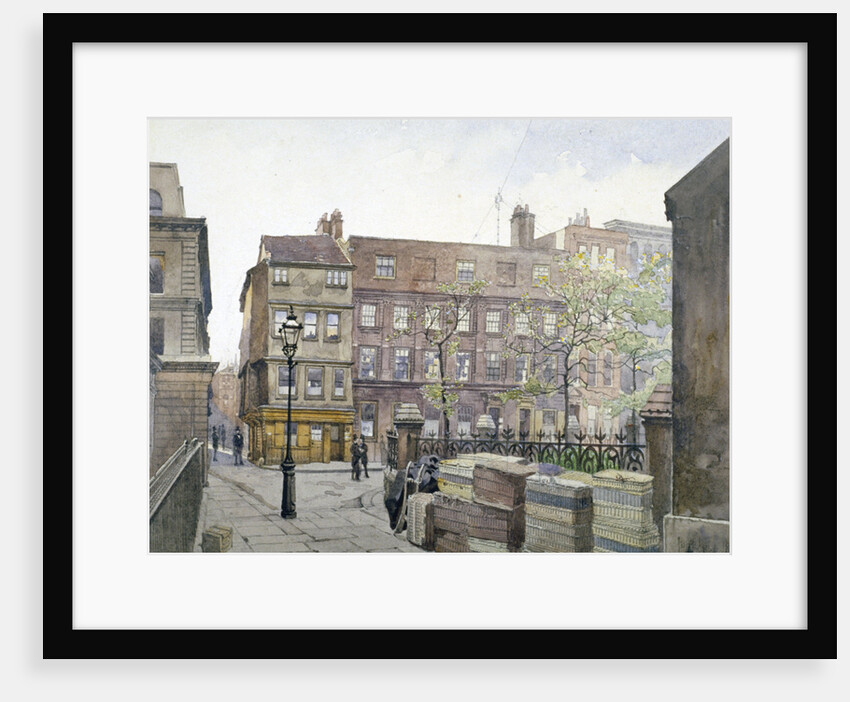 View of buildings in Great St Helen's, City of London by John Crowther