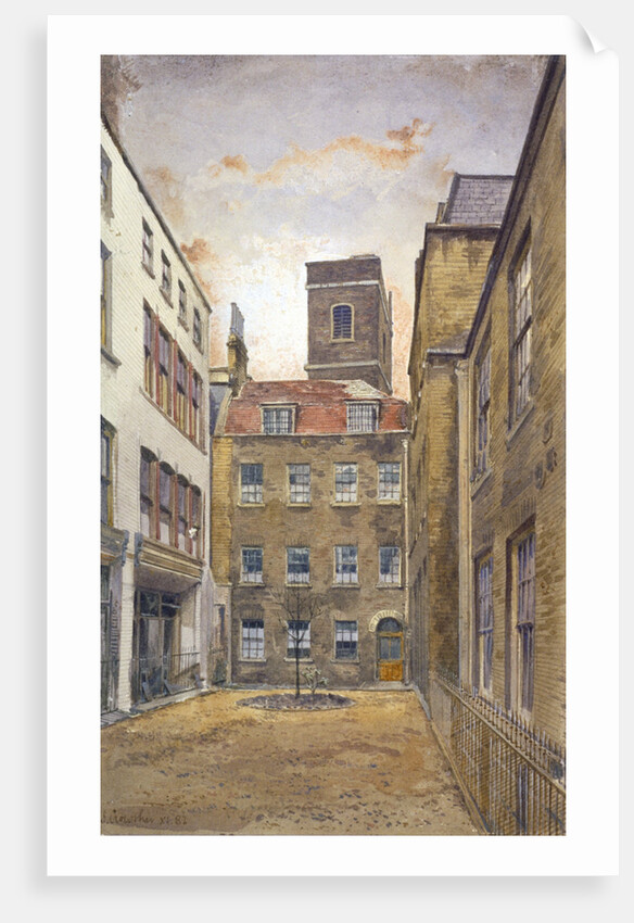 Tower of the Church of St Matthew, Friday Street as seen from Fountain Court, London by John Crowther