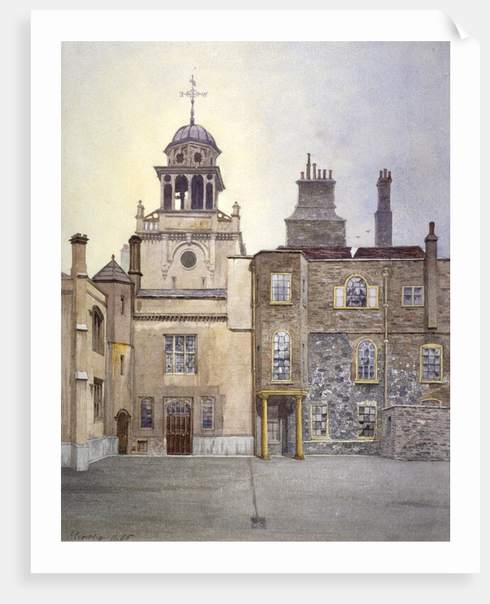 View of the north side of Chapel Tower, Charterhouse, London by John Crowther