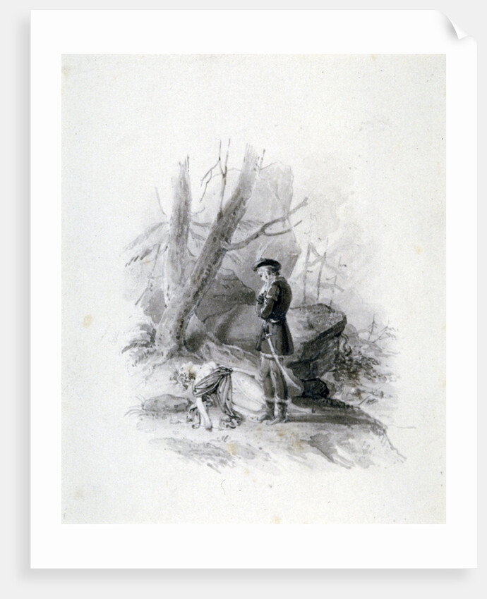 Fitz-James and the dying Blanche of Devan by Henry Corbould