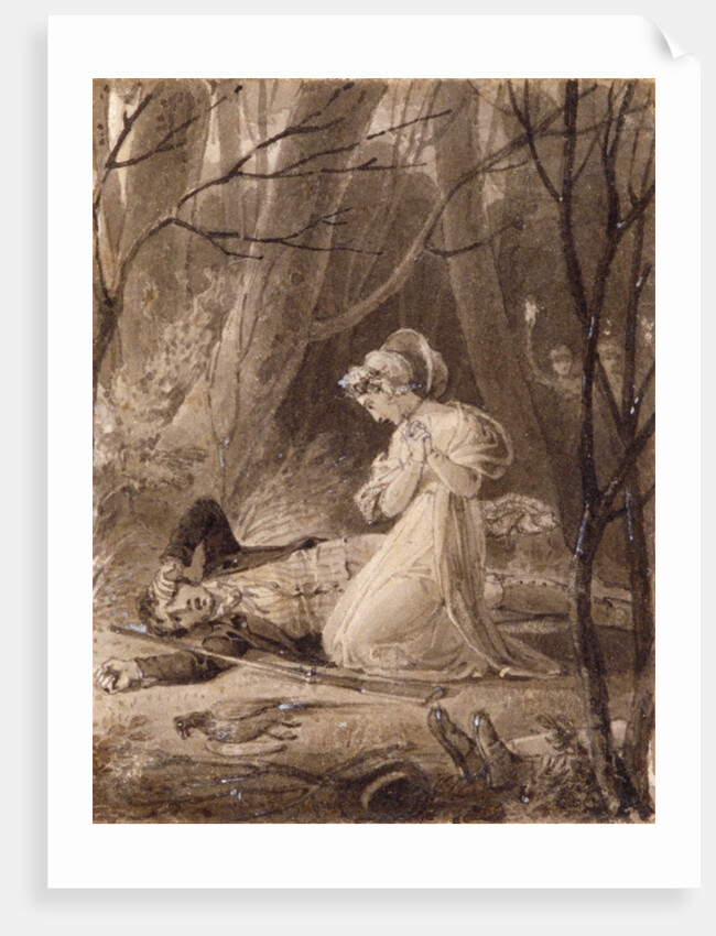 Scene from George Crabbe's Tales of the hall by Henry Corbould