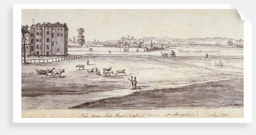 View from Lady Kaye's Dressing Room at Marylebone by Samuel Hieronymus Grimm