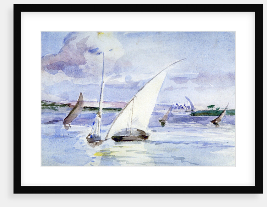 A Lake with Sailing Boats by Anna Lea Merritt