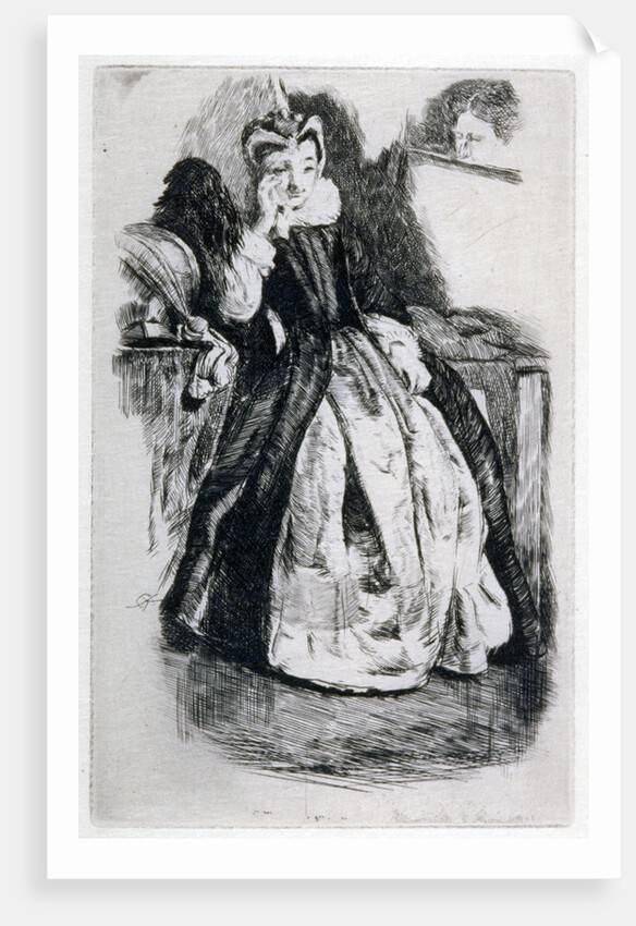 Lady in Elizabethan Dress by Charles Samuel Keene