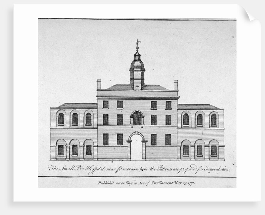 View of the smallpox hospital at Battle Bridge, London by Anonymous