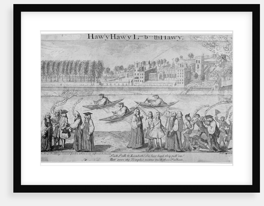 Bishops rowing on the River Thames, London by M Bavavinet