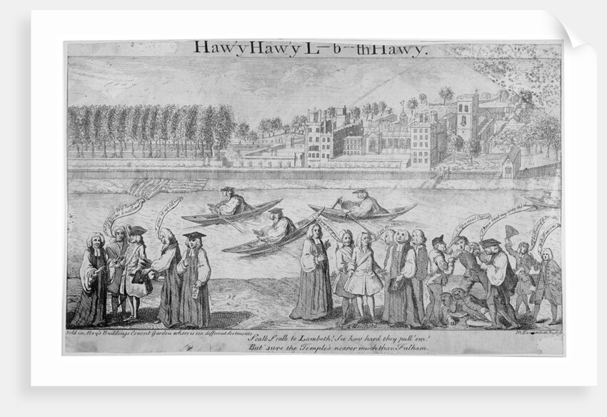 Bishops rowing on the River Thames, London by M Bavavinet