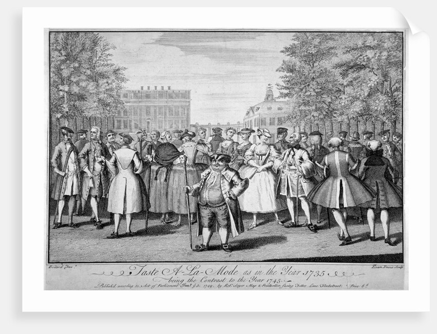 Taste a-la-mode as in the year 1735 - being the contrast to the year 1745 by Evan Davis